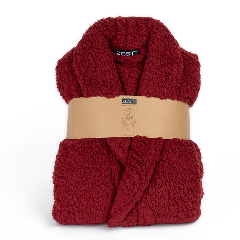 Badjas Sherpa Recycled Bordeaux Badjas Sherpa Recycled Bordeaux
