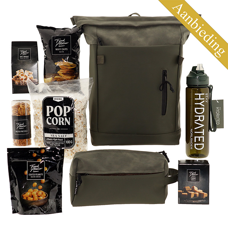 Suede PU Rugtas & Toilettas - Food Atelier Reistas Toilettas groen Food Atelier Aanbieding