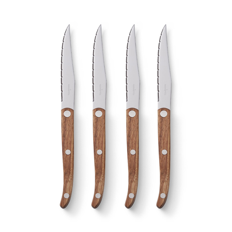 Steakmessen Set van 4 Acaciahout Steakmessen Set van 4 Acaciahout