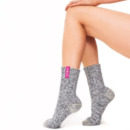 SOXS Dames - Roze label SOXS dames sokken bubblegum label