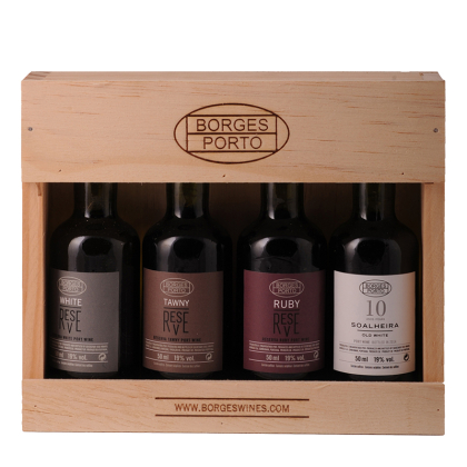 Borges Port Reserva Giftbox Hout - 4 x 50 ml Borges Port Reserva Giftbox Hout
