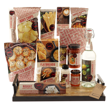 Delicias De Tapas Dienblad hout metaal 46x26cm