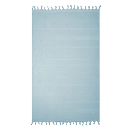 Hamamdoek met badstof Light Blue - 100x165cm Hamamdoek met badstof LightBlue 100x165cm