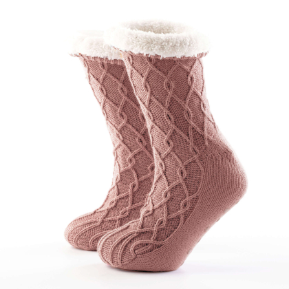Huissokken met voering en antislip - Ellis Rose Tan Huissokken Ellis Rose Tan met voering en antislip