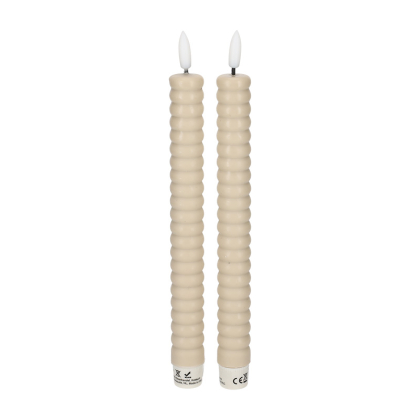 JENS Living LED Dinerkaars Taupe set van 2 25925