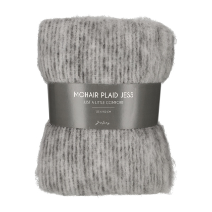 JENS Living Mohair Plaid Jess Grijs 25718