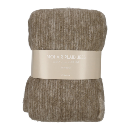 JENS Living Mohair Plaid Jess Taupe 25697