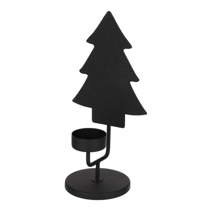 JENS Living Theelichthouder Winter Tree Zwart 25868