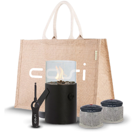 Kerstpakket Cosi Original Gaslantaarn Kerstpakket Cosiscoop Original Black Cosi Gaslantaarn aansteker tas gascartouche