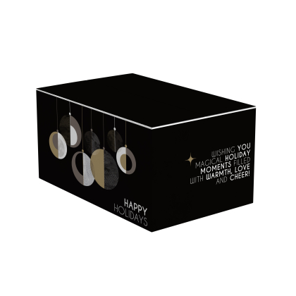 Geschenkdoos Happy Holiday Zwart Kerstpakketdoos happy holiday zwart