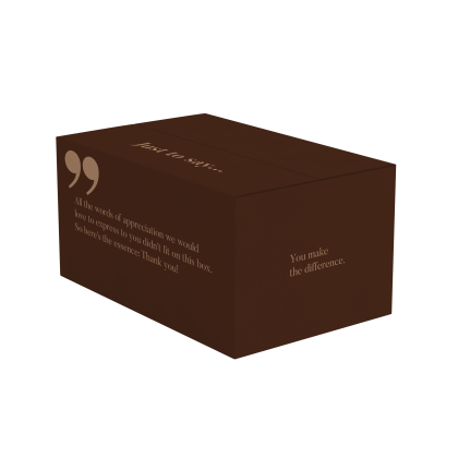 Geschenkdoos Quote Bruin Kerstpakketdoos quote kraft bruin