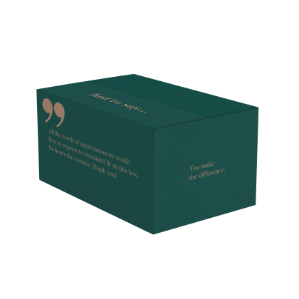 Geschenkdoos Quote Petrol Kerstpakketdoos quote kraft petrol