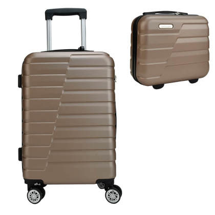 Set Trolley & Beautycase Champagne SetTrolley Beatycase Champagne 8780 8781
