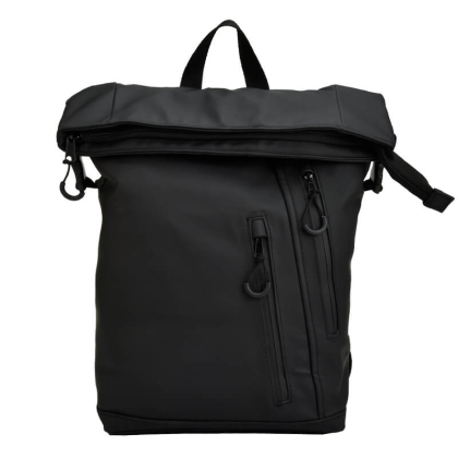 Travel fiets rugzak vegan leer 8791 Zwart