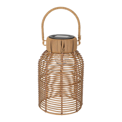 Solar Lantaarn Rotan Bruin - JENS Living jens living solar lantaarn rotan bruin 25473