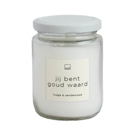leeff jar candle l jij bent goud waard
