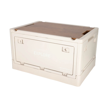 Krat met Houten Deksel Off-white - Norländer norlander krat met houten deksel off white 29007