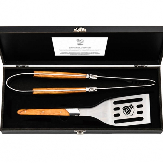 BBQ Set Olijfhout Luxury Line Laguiole Style de Vie