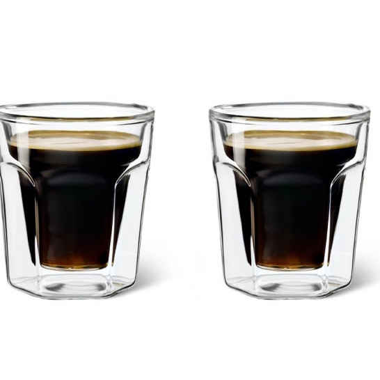 Dubbelwandig glas Espresso 100ml set 2 stuks 1