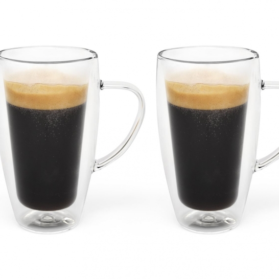Dubbelwandig glas Koffie en Thee set van 2 stuks 1