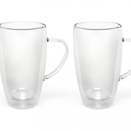 Dubbelwandig glas Koffie en Thee set van 2 stuks 2