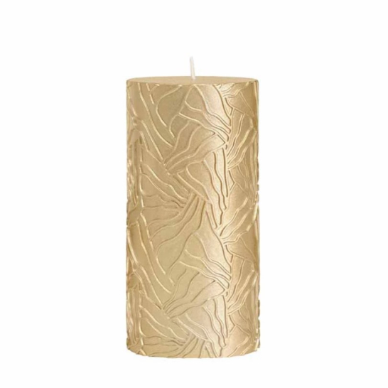 Riverdale stompkaars wave goud 7x14cm