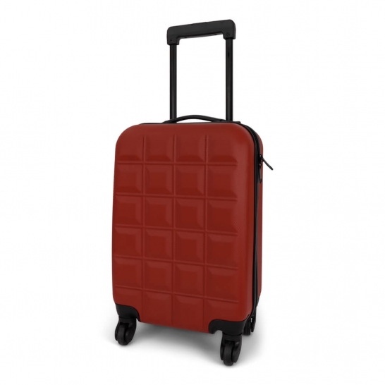 28143 Norlaender Cabin Size Trolley Squared Red