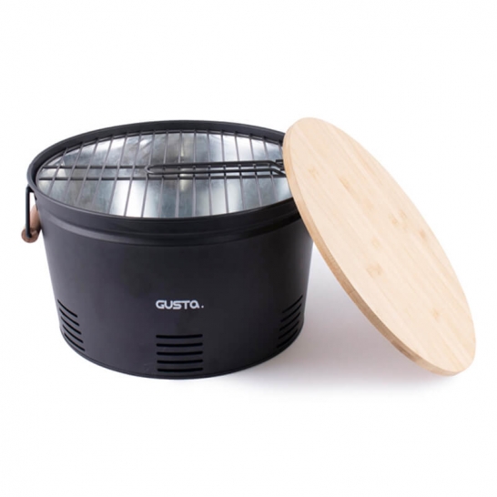 BBQ rond o35cm Zwart GUSTA