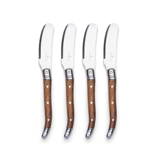 Botermessen Set van 4 Olijfhout