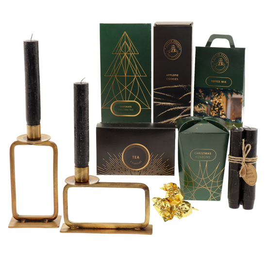 Cheers To Kaarsenhouder Goud Set 2 stuks