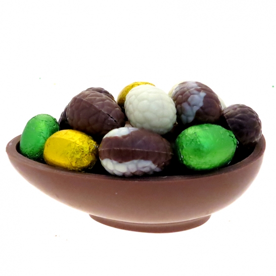 Chocolade paasei gevuld met paaseitjes 200 gram 6PT004