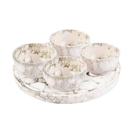 Geschenkset bord 4 schaaltjes Groen