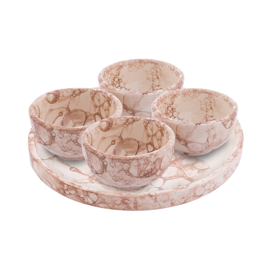 Geschenkset bord 4 schaaltjes Terra