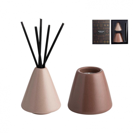 Giftset kaars en diffuser winterglow Gusta