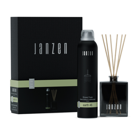 JANZEN Giftset S Home Body Earth 46 Shower Foam 200 ml Diffuser 100 ml