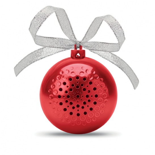 Kerstbal speaker rood