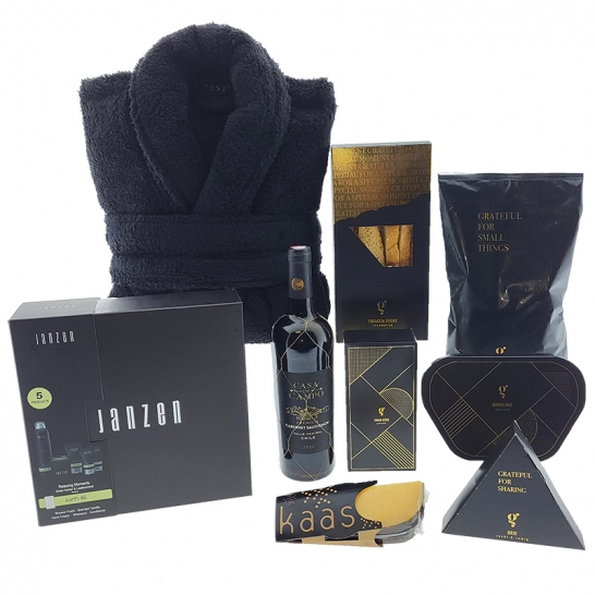 Kerstpakket Grateful Janzen giftset badjas