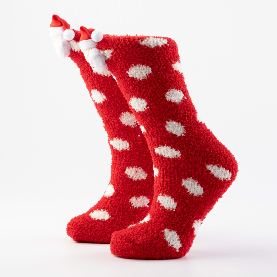 Kerstsokken Funny Socks Santa Biking Red in geschenkverpakking
