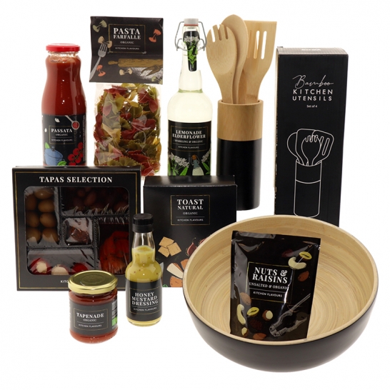 Kitchen Flavours Bamboe Saladeschaal en bestek