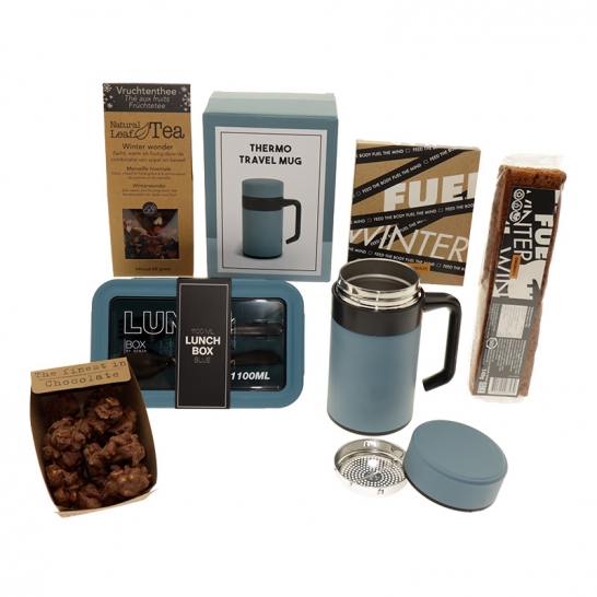 Winter fuel Thermo travel mug met lunchbox