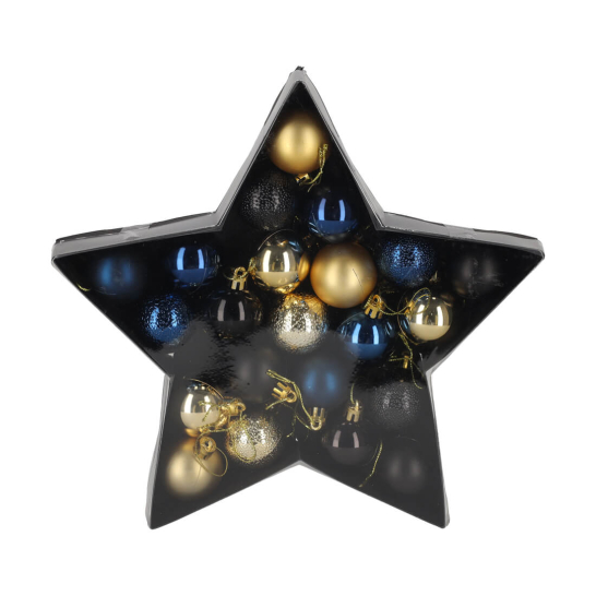 jens living kerstballen blauw goud 22 13164