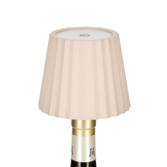 jens living led fles lamp ribbel taupe 25708