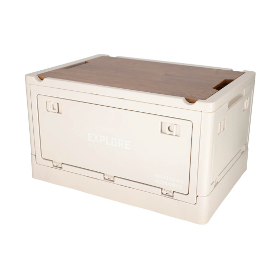 norlander krat met houten deksel off white 29007