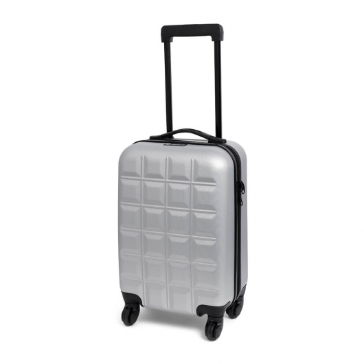 28121 Norlaender Cabin Size Trolley Squared Silver