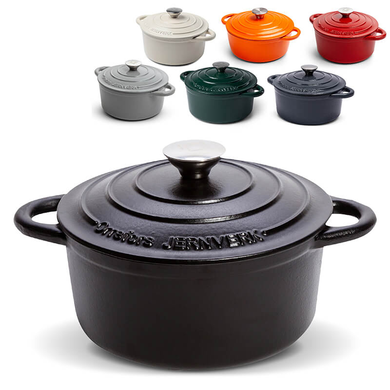Geëmailleerde gietijzeren braadpan 2.8L - Orrefors Jernverk orrefors jernverk geemailleerde braadpan 28l LT54009