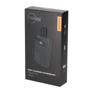 BRAINZ Powerbank Built in Cables 10.000 mAh 38682 4