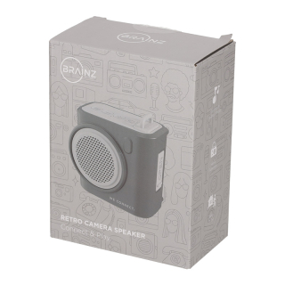 BRAINZ Retro Camera Speaker Grijs 38681 4