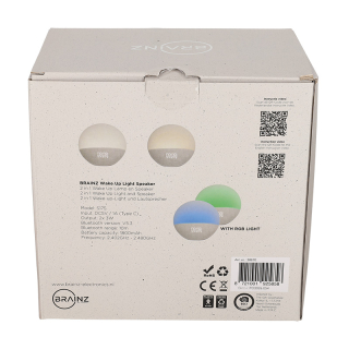 BRAINZ Wake Up Light Speaker Wheatstraw 38670 5