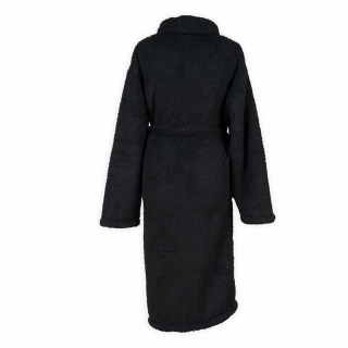 Badjas Sherpa Recycled Zwart achterkant Badjas Sherpa Recycled Zwart achterkant