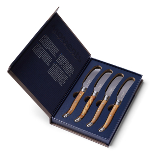 Botermessen Set van 4 Olijfhout 3 Botermessen Set van 4 Olijfhout 3